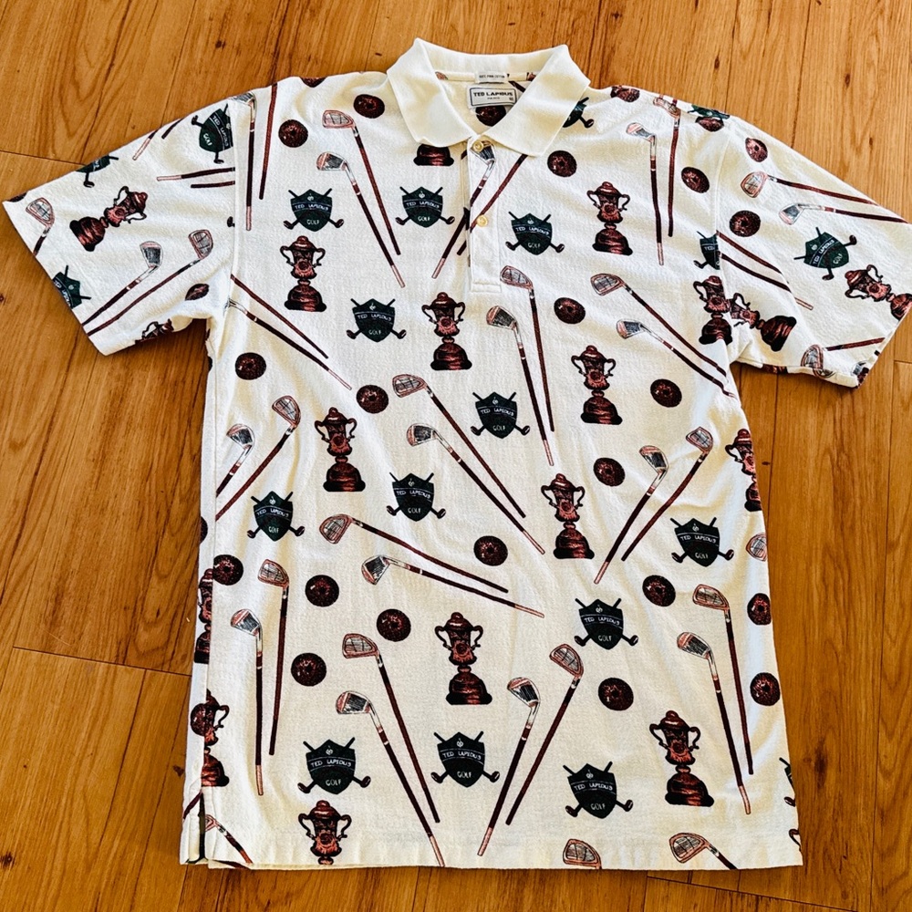 Ted Lapidus Polo All-over golf print shirt